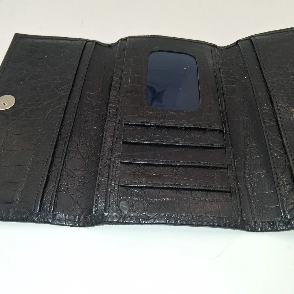 Prune black leather